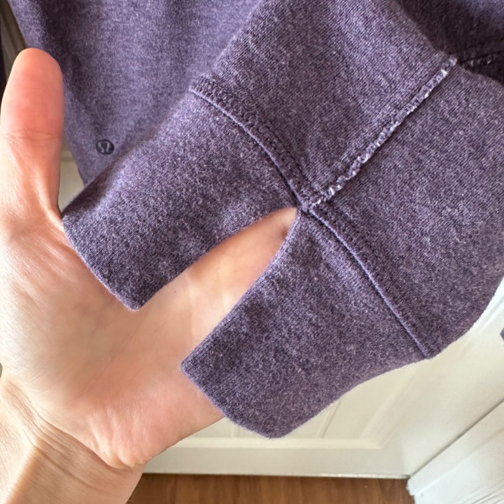 Lululemon Athletic Reversible Stripe Crew Neck Long Sleeve Top Shirt Purple - Picture 10 of 12